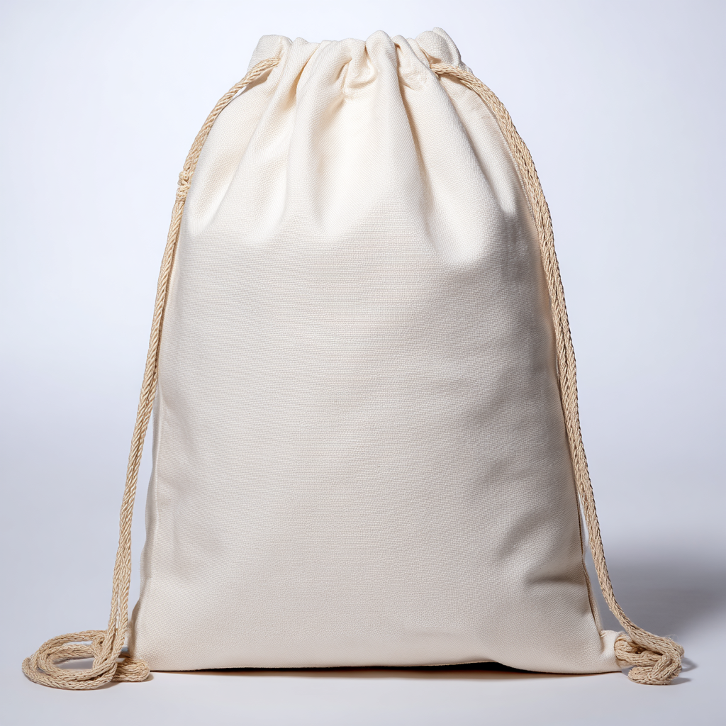 Drawstring Canvas Bags, cotton canvas (double or single cord)